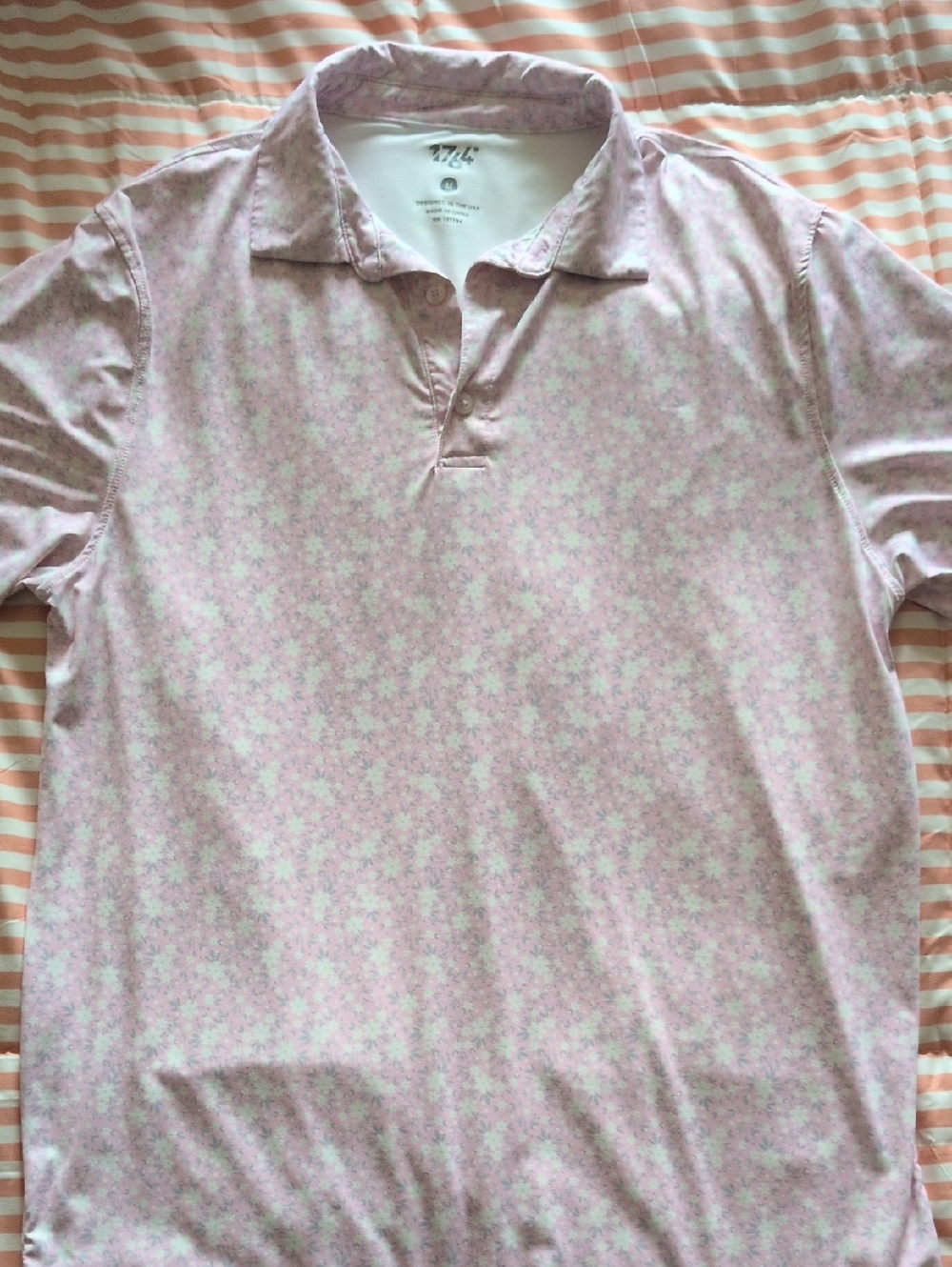 1764® Light Pink Floral Polo Shirt